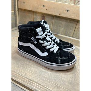 Vans Youth US1 Black Canvas Lace Up High Top Skateboard Sneaker Shoe 721356